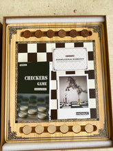 Load image into Gallery viewer, AMEROUS Wooden Checkers Set, Checkers Board Game with Storage Grooves - 24 Ch...
