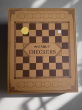 Load image into Gallery viewer, AMEROUS Wooden Checkers Set, Checkers Board Game with Storage Grooves - 24 Ch...
