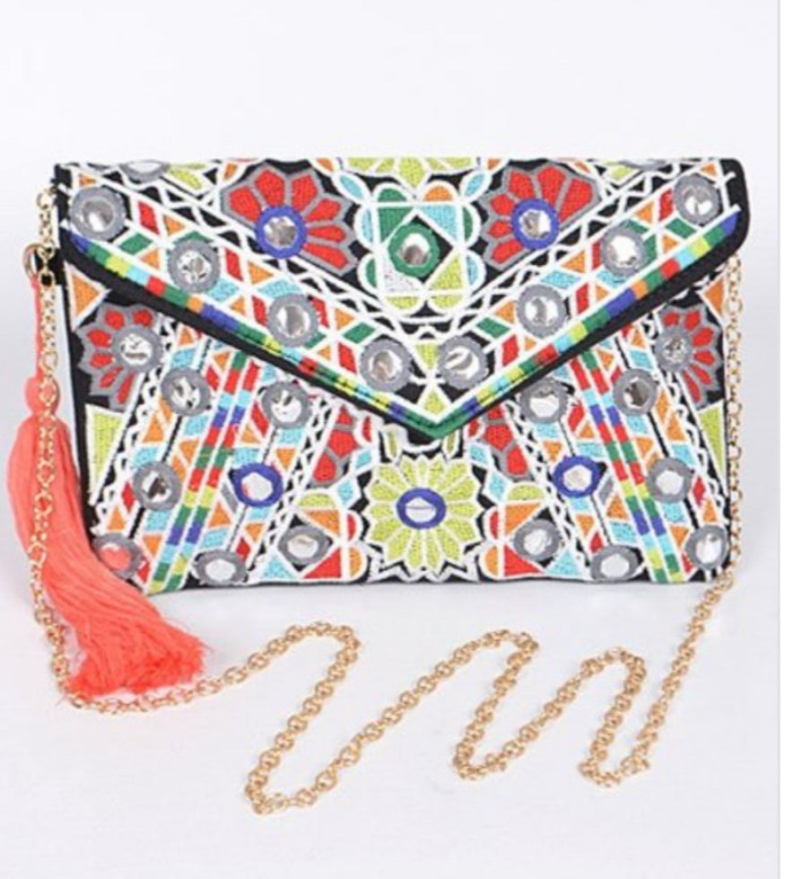 Boho Chic clutch/cross body bag