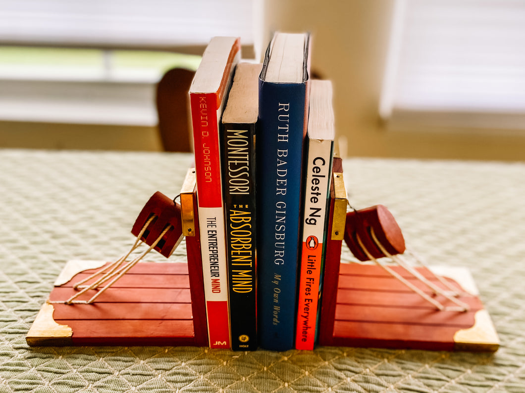 Vintage Nautical Wood bookends